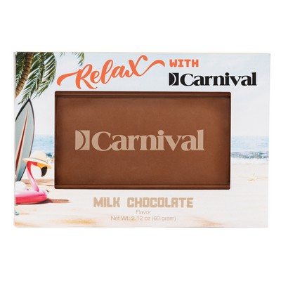 Rectangle Etched Milk Chocolate Bar- Window Box